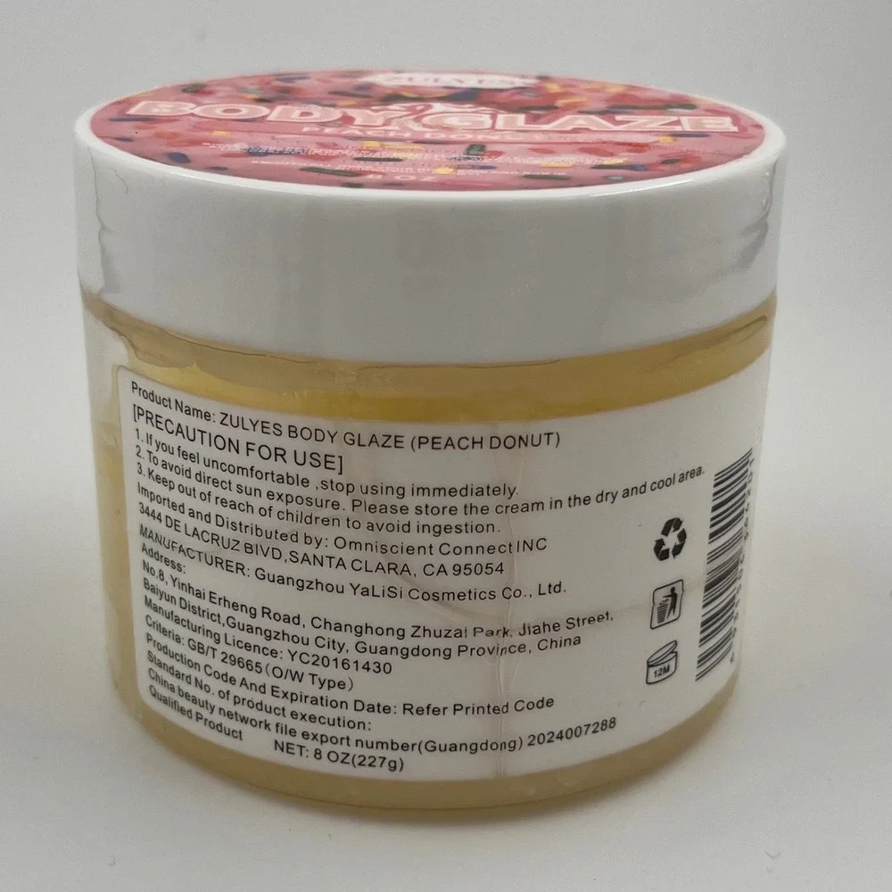 Body Glaze Peach Donut‎ 8 Oz Peach